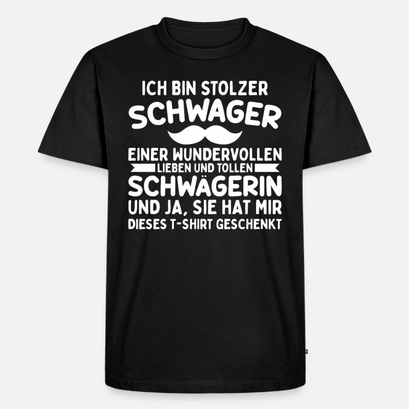 Stolzer Schwager - Männer Premium Bio T-Shirt - Schwarz