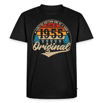 Idée Cadeau D Anniversaire Vintage Original 1955 - T-shirt Premium bio Homme - noir - Devant - Nico (187cm)