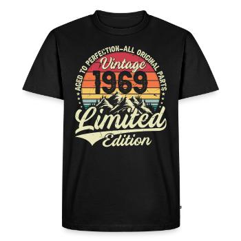 Cadeau D'anniversaire Vintage 1969 Édition Limitée - T-shirt Premium bio Homme - noir - Devant - Nico (187cm)