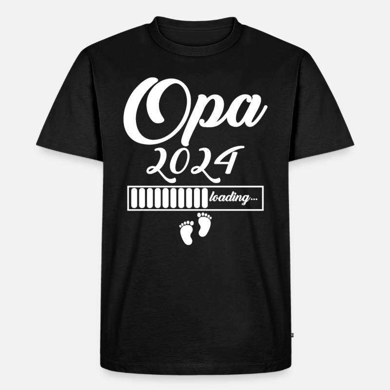 Opa 2024 - Männer Premium Bio T-Shirt - Schwarz