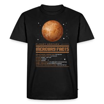 Mercure - T-shirt Premium bio Homme - noir - Devant - Nico (187cm)