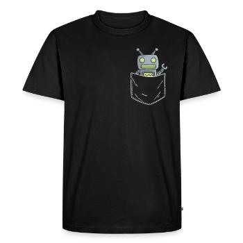 Robot - Men's Premium Organic T-Shirt - black - Front - Nico (187cm)