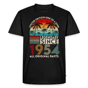 Legendary since 1954 all original parts - Men's Premium Organic T-Shirt - black - Front - Nico (187cm)