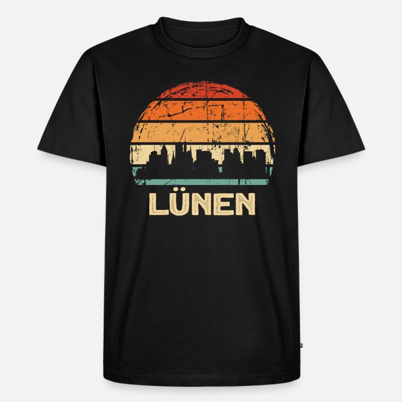 Lünen - Männer Premium Bio T-Shirt - Schwarz