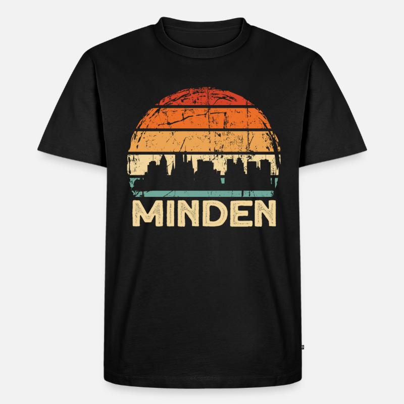 Minden - Männer Premium Bio T-Shirt - Schwarz