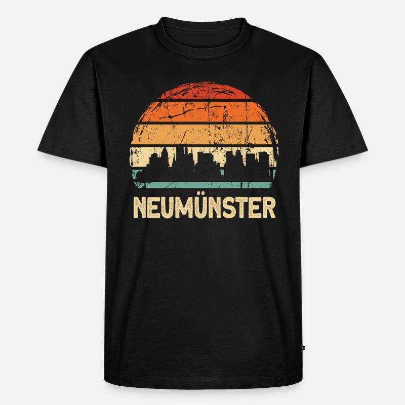 Neumünster - Männer Premium Bio T-Shirt - Schwarz