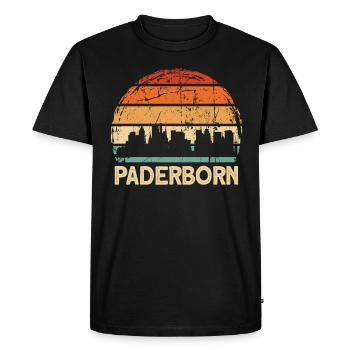 Paderborn - Men's Premium Organic T-Shirt - black - Front - Nico (187cm)