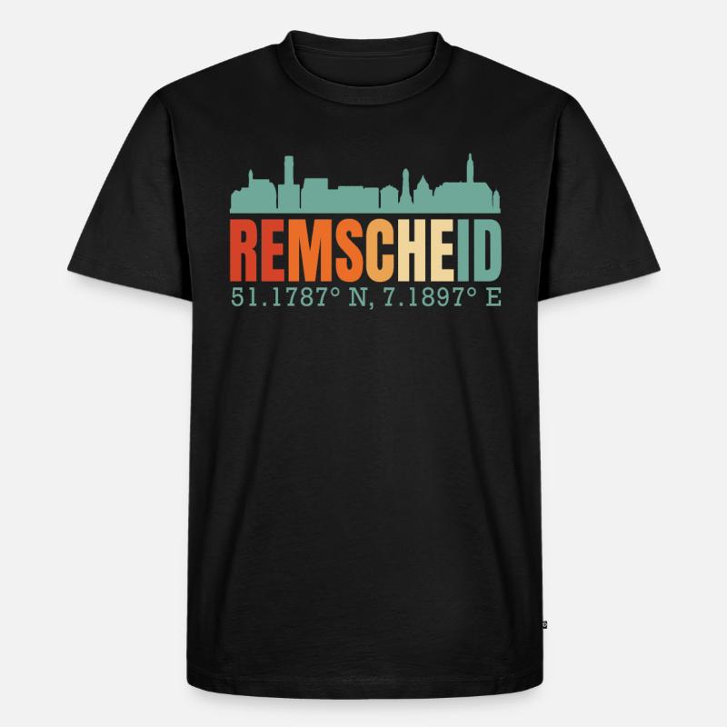 Remscheid - Männer Premium Bio T-Shirt - Schwarz