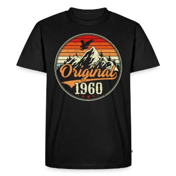 Original 1960 - T-shirt Premium bio Homme - noir - Devant - Nico (187cm)