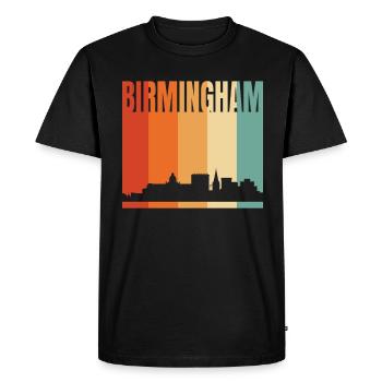 Birmingham - Men's Premium Organic T-Shirt - black - Front - Nico (187cm)