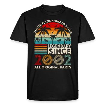 Légendaire Depuis 2002 Toutes Les Pièces D'origine - T-shirt Premium bio Homme - noir - Devant - Nico (187cm)