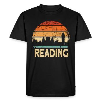 Reading - Men's Premium Organic T-Shirt - black - Front - Nico (187cm)