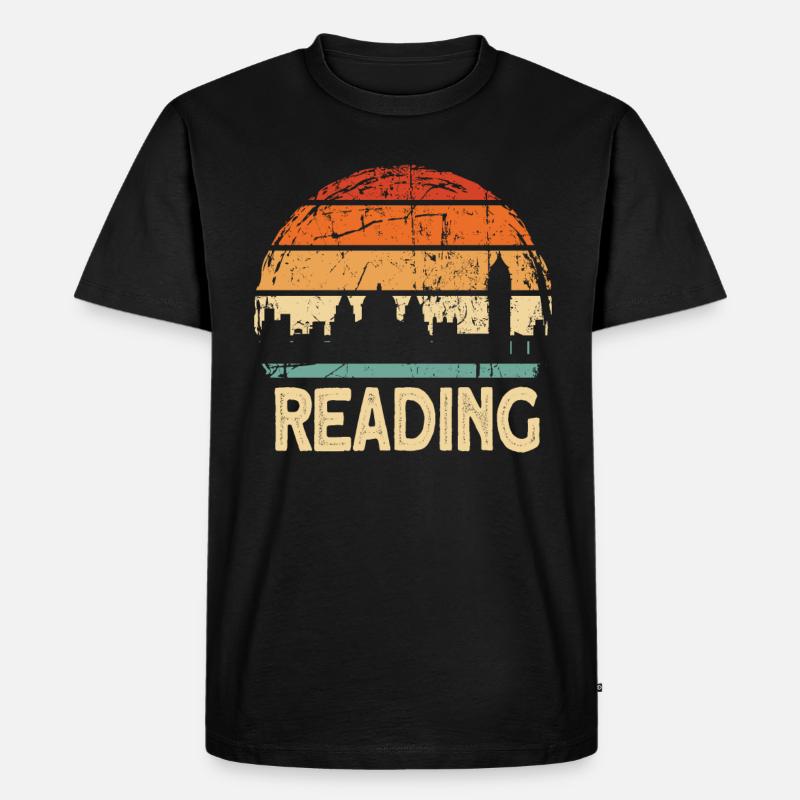 Reading - Männer Premium Bio T-Shirt - Schwarz