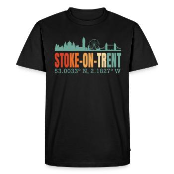 Stoke-On-Trent - T-shirt Premium bio Homme - noir - Devant - Nico (187cm)
