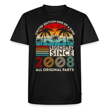 Légendaire Depuis 2008 Toutes Les Pièces D'origine - T-shirt Premium bio Homme - noir - Devant - Nico (187cm)