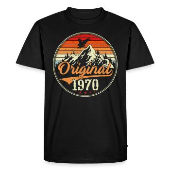 Orginal 1970 - T-shirt Premium bio Homme - noir - Devant - Nico (187cm)