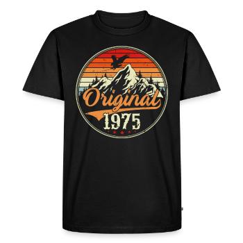 Orginal 1975 - T-shirt Premium bio Homme - noir - Devant - Nico (187cm)