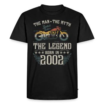 L'homme Le Mythe La Légende Né En 2002 Cadeau - T-shirt Premium bio Homme - noir - Devant - Nico (187cm)