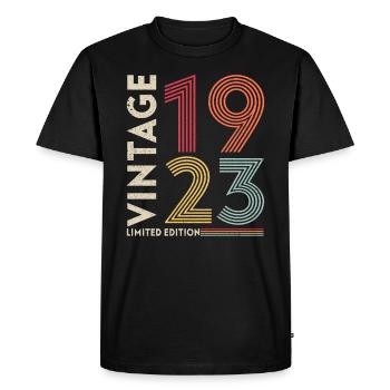 Original 1923 Vintage Vintage Anniversaire Rétro - T-shirt Premium bio Homme - noir - Devant - Nico (187cm)