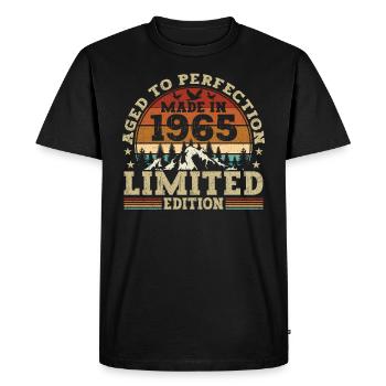 Retro-geburtstagsgeschenk aus dem Jahrgang 1965 - Men's Premium Organic T-Shirt - black - Front - Nico (187cm)