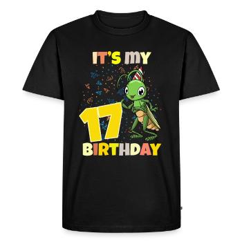 C’est ma sauterelle de 17 ans - T-shirt Premium bio Homme - noir - Devant - Nico (187cm)