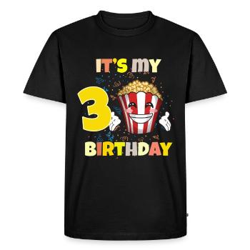 It's my 3rd birthday - Men's Premium Organic T-Shirt - black - Front - Nico (187cm)