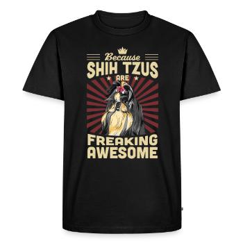 Shih Tzu - T-shirt Premium bio Homme - noir - Devant - Nico (187cm)