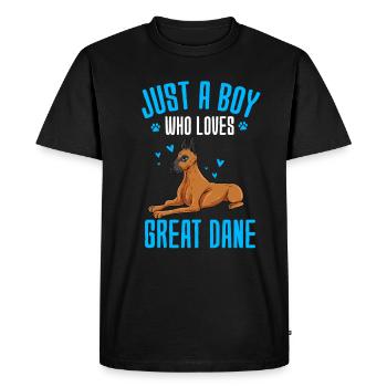 Dogue allemand - T-shirt Premium bio Homme - noir - Devant - Nico (187cm)