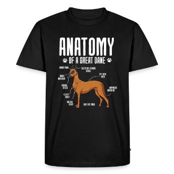Dogue allemand - T-shirt Premium bio Homme - noir - Devant - Nico (187cm)
