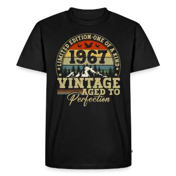 1967 Vintage Bis Zur Perfektion Gereift - T-shirt Premium bio Homme - noir - Devant - Nico (187cm)