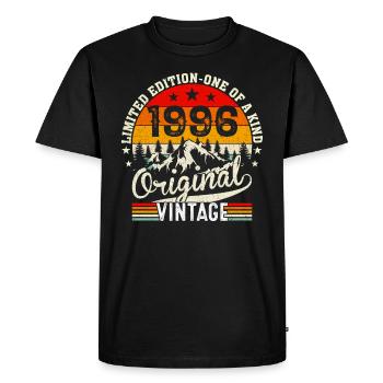 Millésime original 1996 - T-shirt Premium bio Homme - noir - Devant - Nico (187cm)