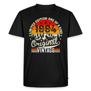 Millésime original 1994 - T-shirt Premium bio Homme - noir - Devant - Nico (187cm)