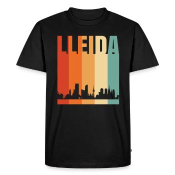 Lérida - T-shirt Premium bio Homme - noir - Devant - Nico (187cm)
