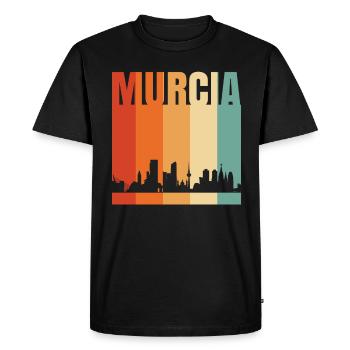 Murcia - Men's Premium Organic T-Shirt - black - Front - Nico (187cm)