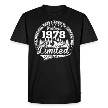 Millésime 1978 Toutes les pièces originales cadeau rétro - T-shirt Premium bio Homme - noir - Devant - Nico (187cm)