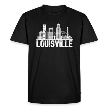 Ligne d’horizon de Louisville - T-shirt Premium bio Homme - noir - Devant - Nico (187cm)