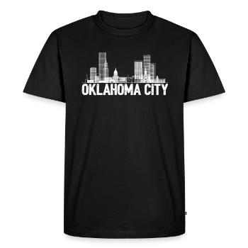 Horizon d’Oklahoma City - T-shirt Premium bio Homme - noir - Devant - Nico (187cm)
