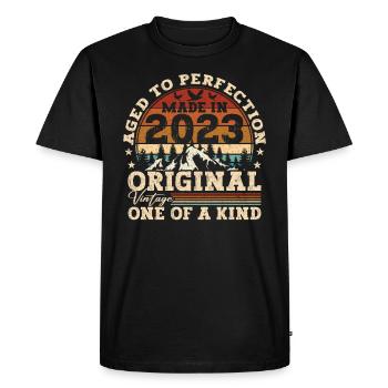 Geboren 2023 Vintage Geburtstag Retro Geschenk - T-shirt Premium bio Homme - noir - Devant - Nico (187cm)