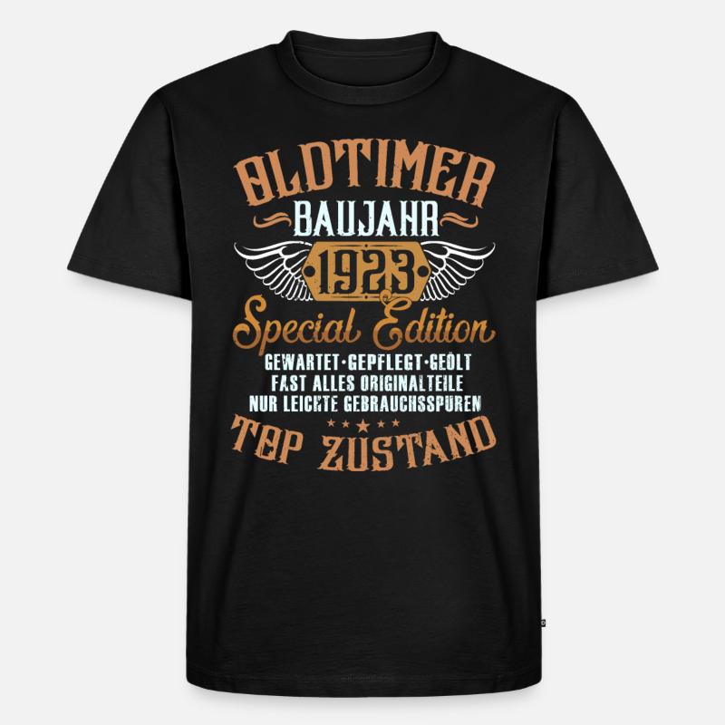 Oldtimer Baujahr 1923 - Männer Premium Bio T-Shirt - Schwarz