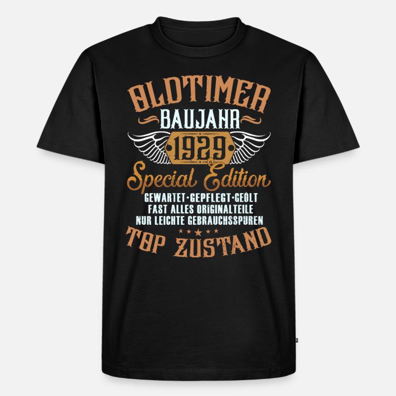 Oldtimer Baujahr 1929 - Männer Premium Bio T-Shirt - Schwarz