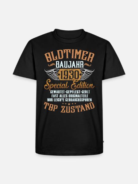 Oldtimer 1930 - Männer Premium Bio T-Shirt - Schwarz