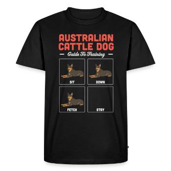 Australian Cattle Dog - Men's Premium Organic T-Shirt - black - Front - Nico (187cm)