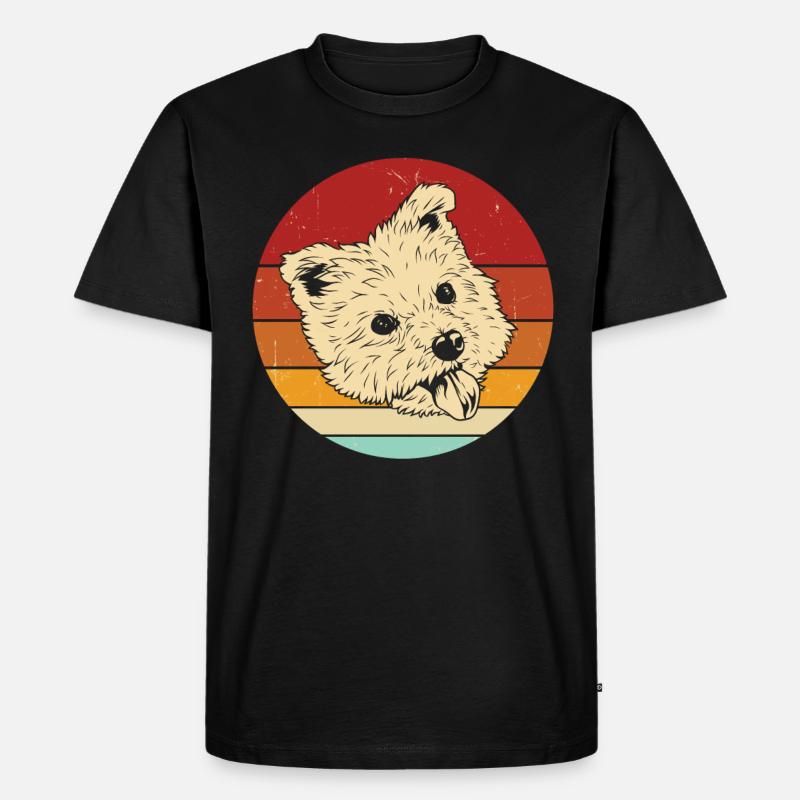 West highland terrier - Männer Premium Bio T-Shirt - Schwarz