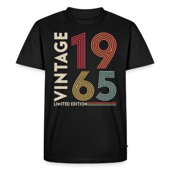Vintage 1965 Top Notch Accountant - Men's Premium Organic T-Shirt - black - Front - Nico (187cm)