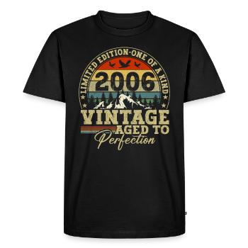 Limited Edition 2006 - Men's Premium Organic T-Shirt - black - Front - Nico (187cm)