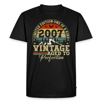 Je suis né en 2007 - T-shirt Premium bio Homme - noir - Devant - Nico (187cm)