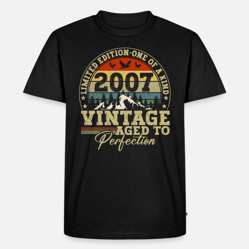 Ich bin Baujahr 2007 - Männer Premium Bio T-Shirt - Schwarz