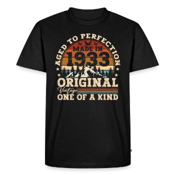 Les légendes sont nées en mars 1933 - 90 ans - T-shirt Premium bio Homme - noir - Devant - Nico (187cm)