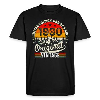 FABRIQUÉ EN 1930 - T-shirt Premium bio Homme - noir - Devant - Nico (187cm)