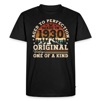 FABRIQUÉ EN 1930 - T-shirt Premium bio Homme - noir - Devant - Nico (187cm)